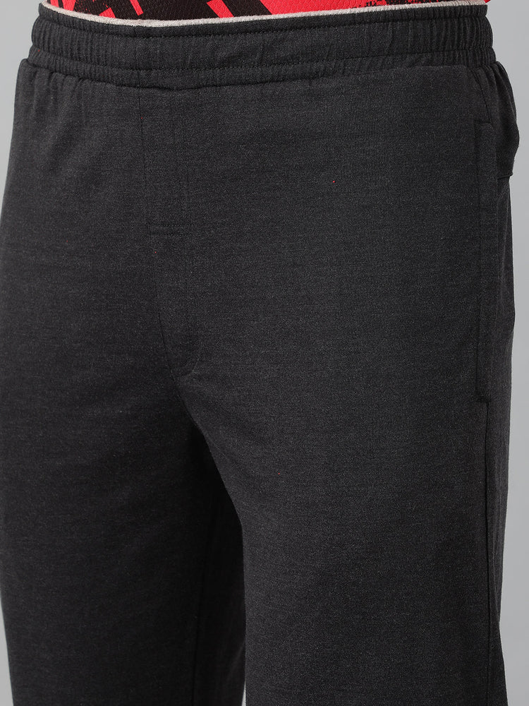 Sport Sun Pro Cotton Dark Grey Milange Track Pant for Men