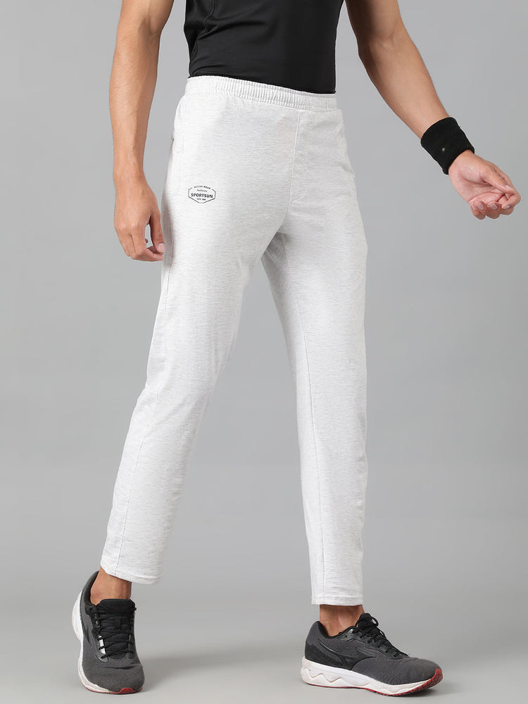 Sport Sun Pro Cotton Light Grey MIlange Track Pant for Men