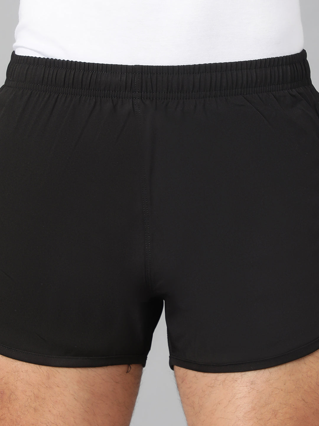 Sport Sun Solid Men NS Lycra Black Running Shorts