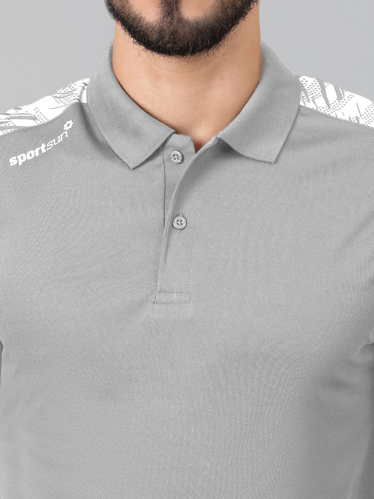 Sport Sun Dry-Fit Polo Light Grey T-shirt for Men