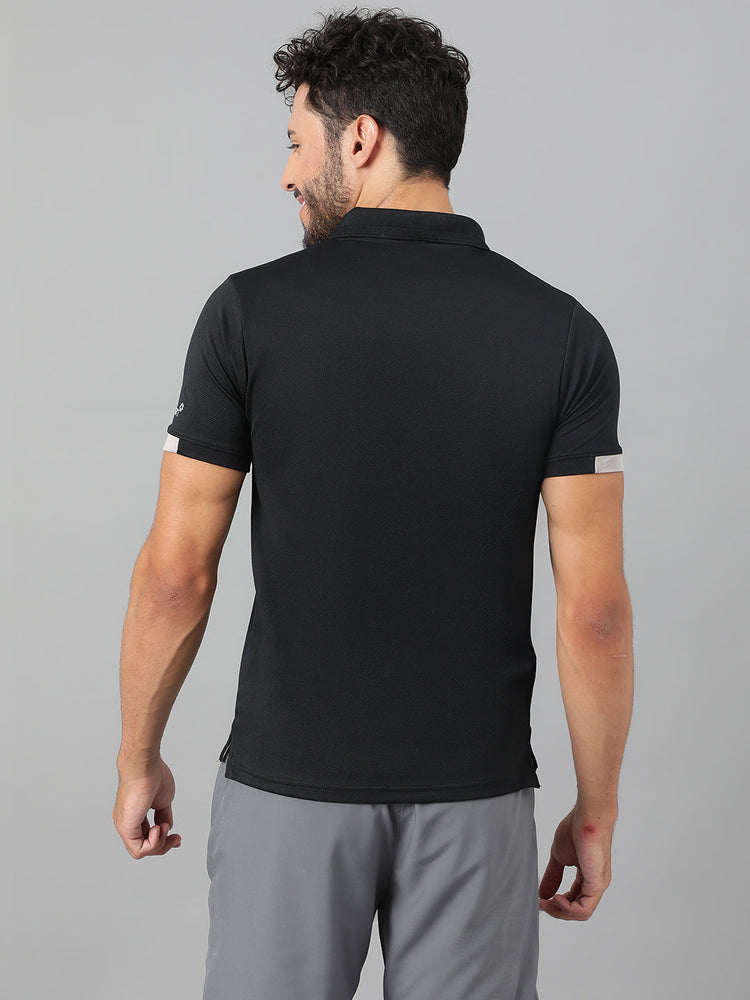 Sport Sun Victory Polo Black T-shirt for Men