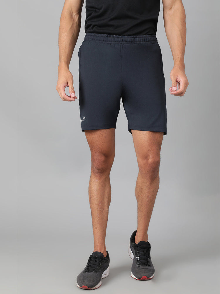 Sport Sun Solid Men Navy Blue Playcool Shorts