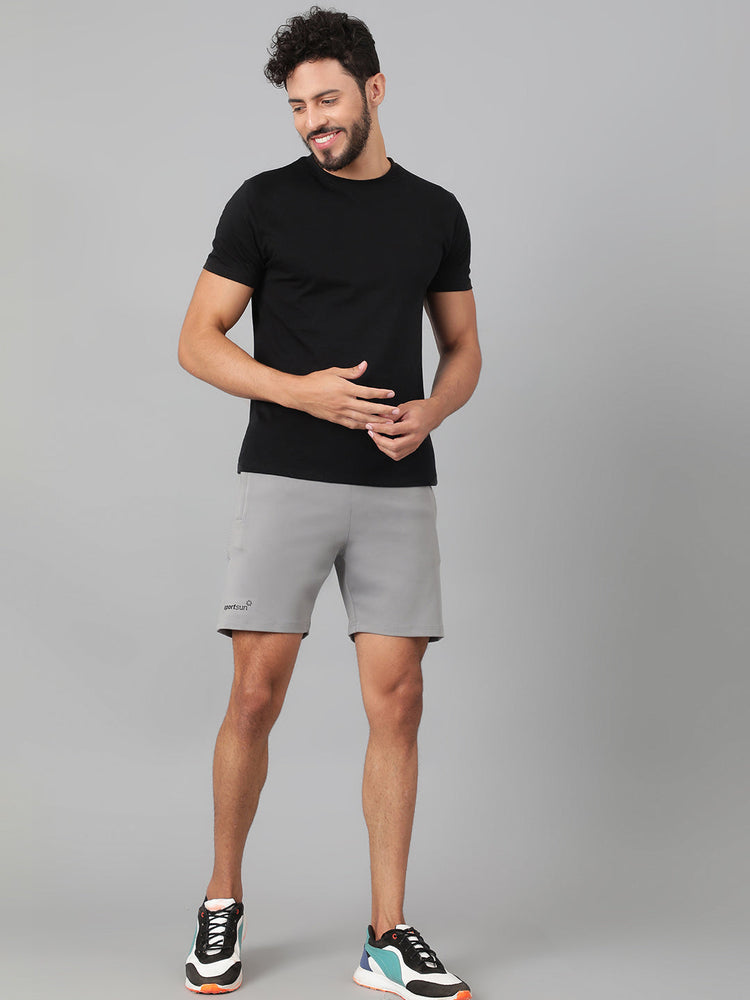 Sport Sun Solid Men Light Grey Playcool Shorts