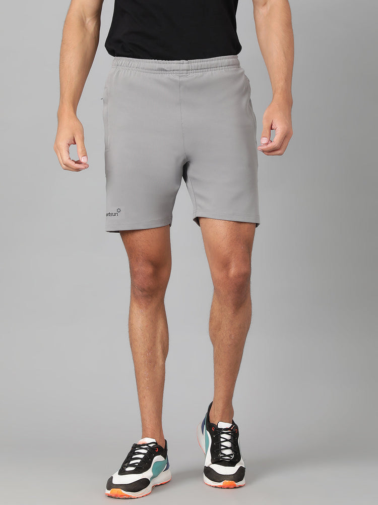 Sport Sun Solid Men Light Grey Playcool Shorts