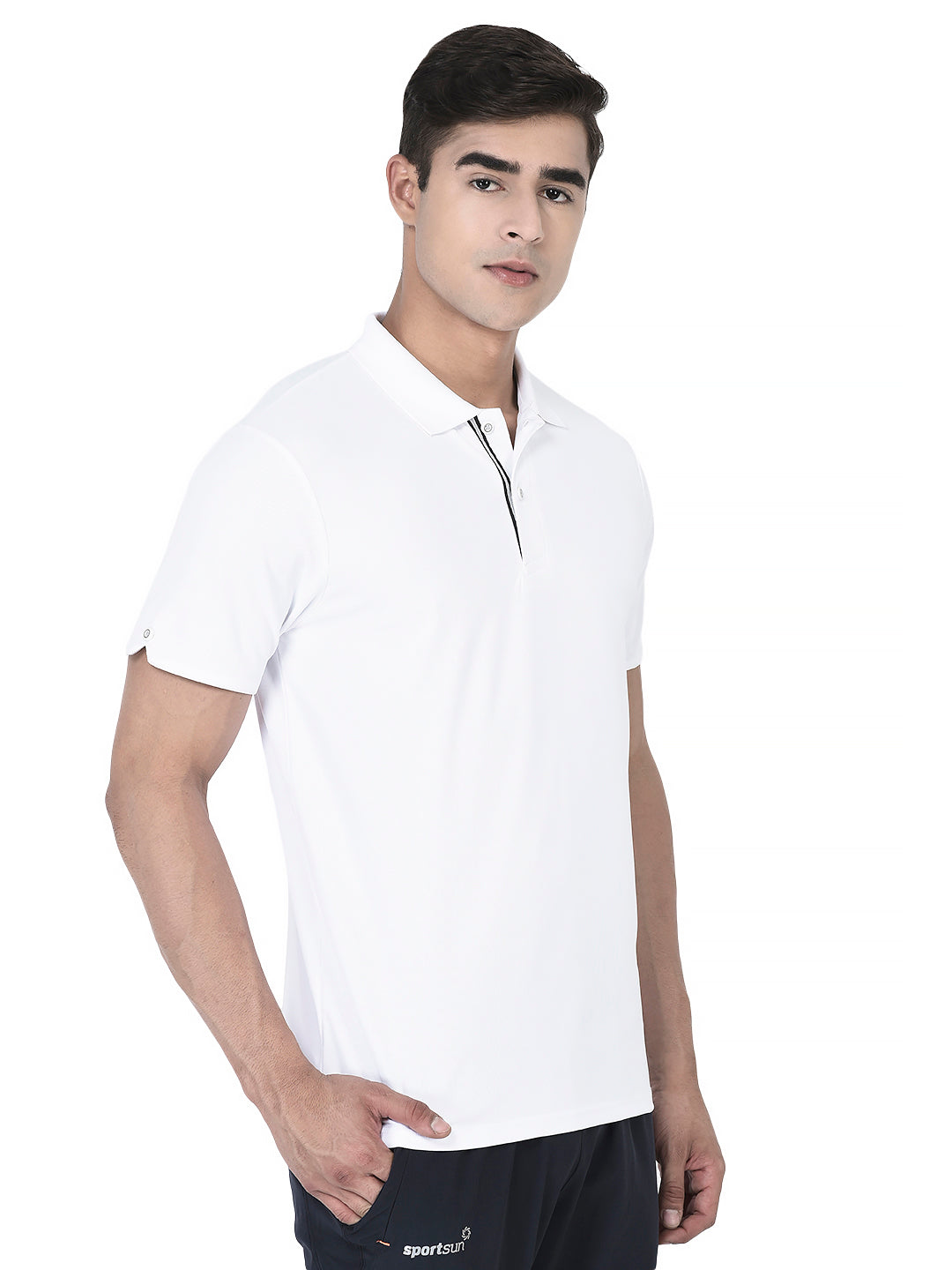 Sport Sun Max Polo White T-Shirt For Men