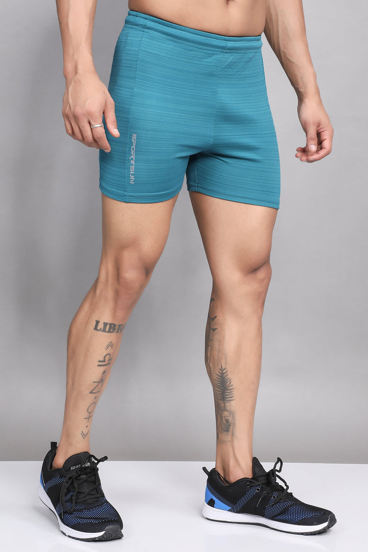 Sport Sun Fitness Sea Green Shorts for men