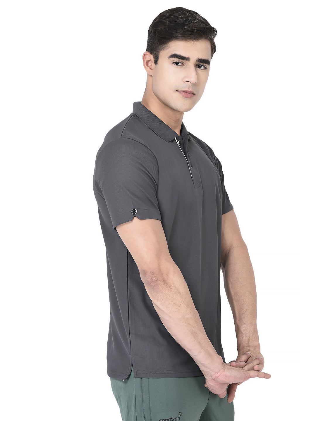 Sport Sun Max Polo Dark Grey T-shirt for Men