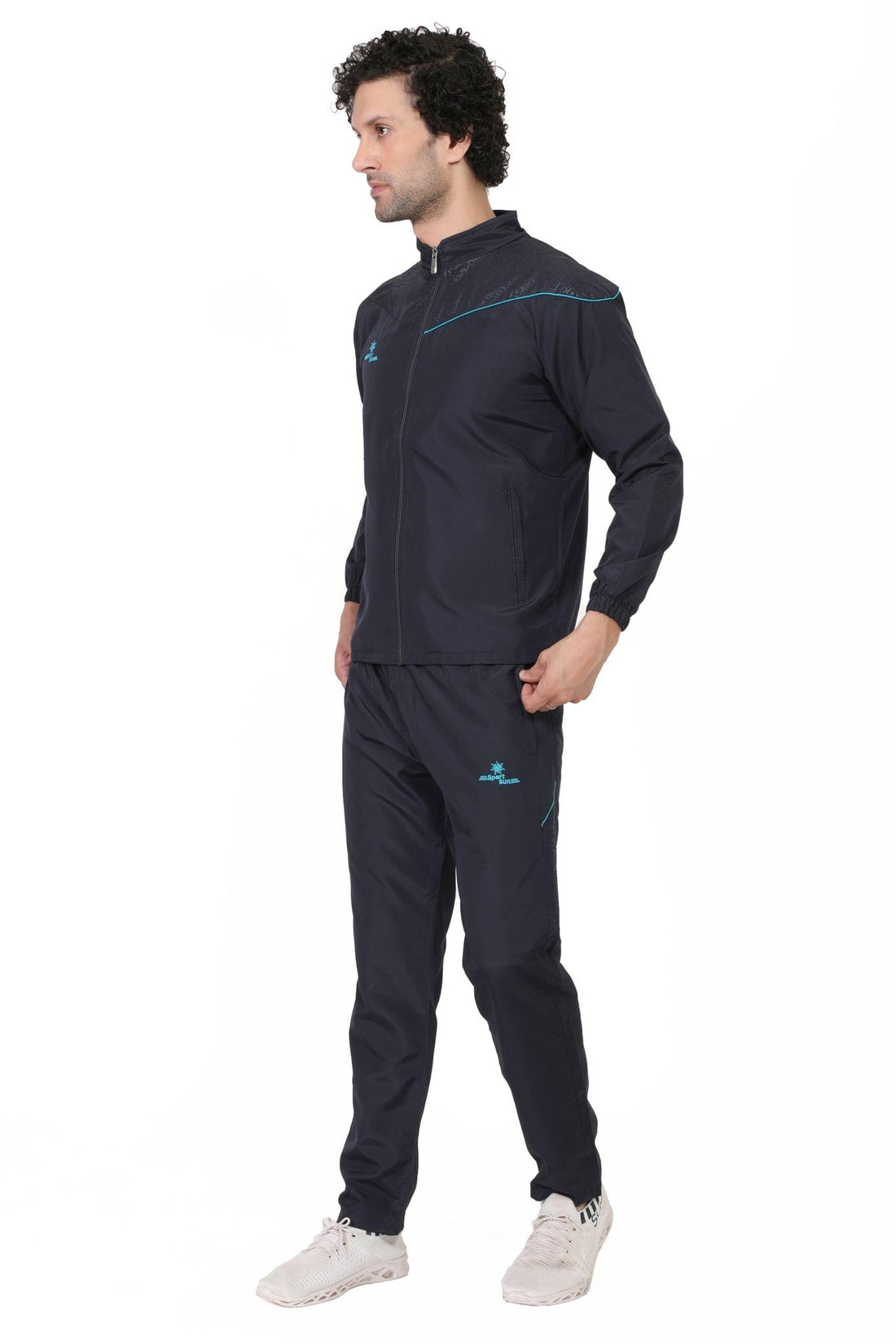 Sport sun cheap navy polyester tracksuit