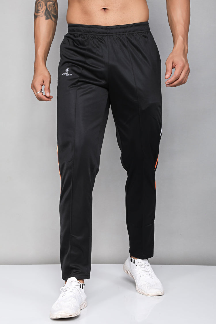 Sport Sun Black Super Poly Track Pant for Men