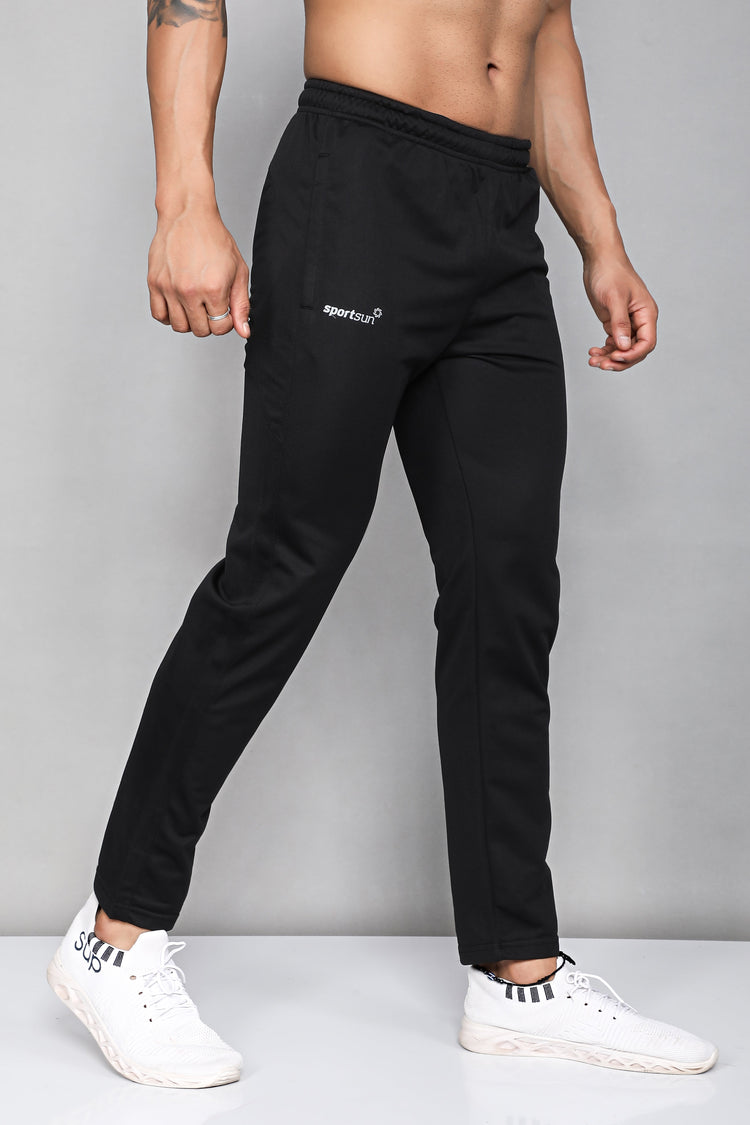 Sport Sun Dry Fit Black Track Pant for Men