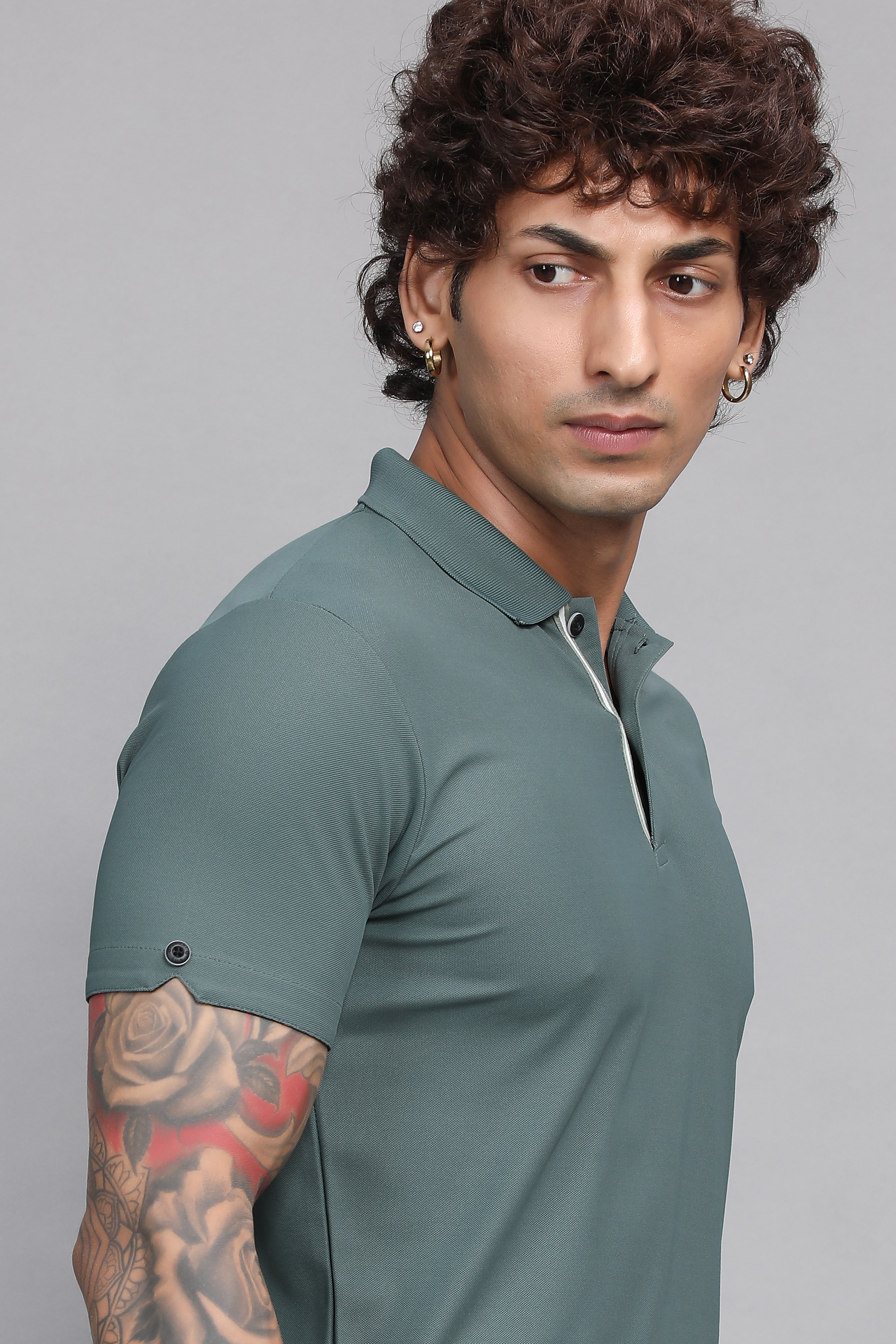 Sport Sun Max Polo Green T shirt for Men