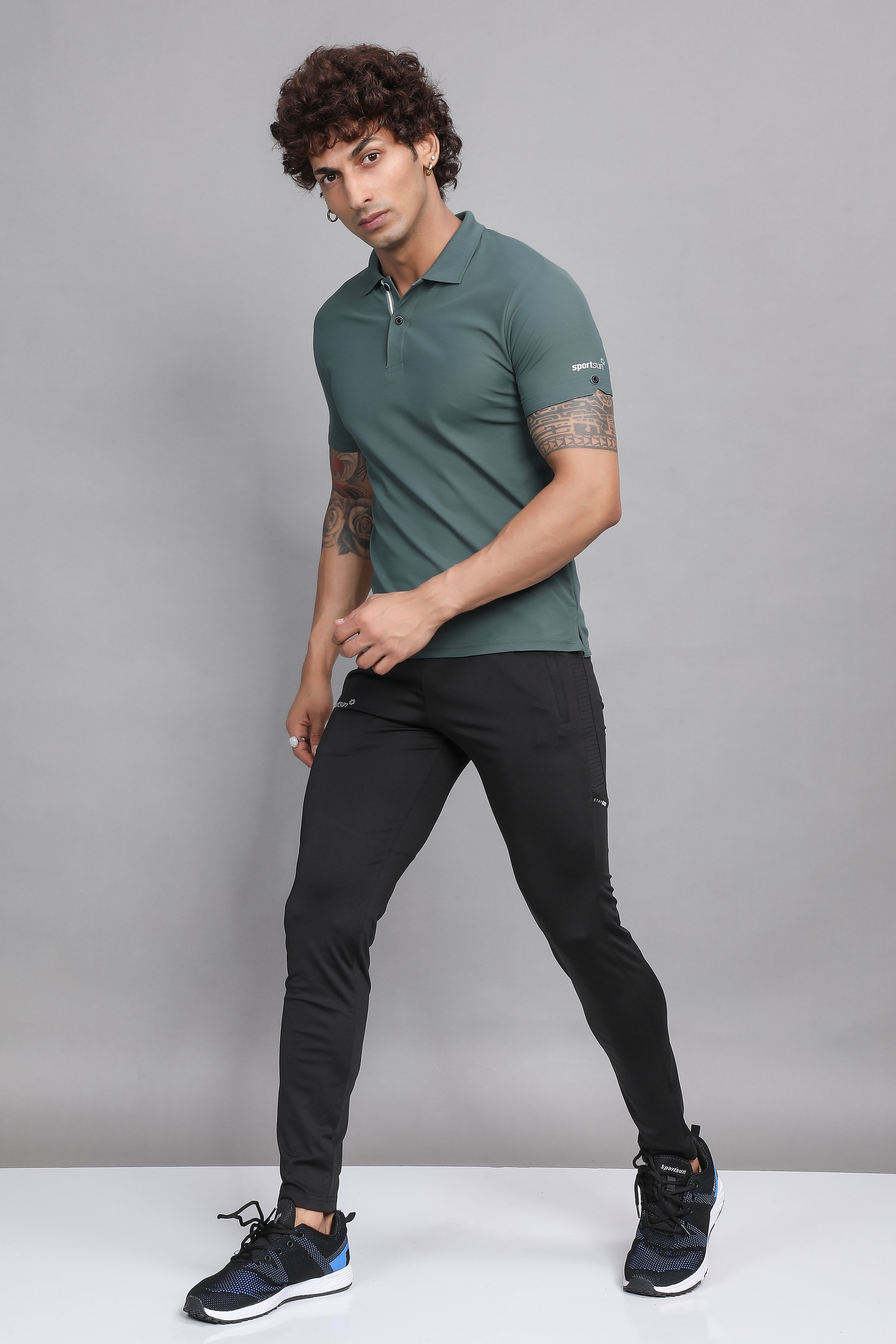 Sport Sun Max Polo Green T shirt for Men