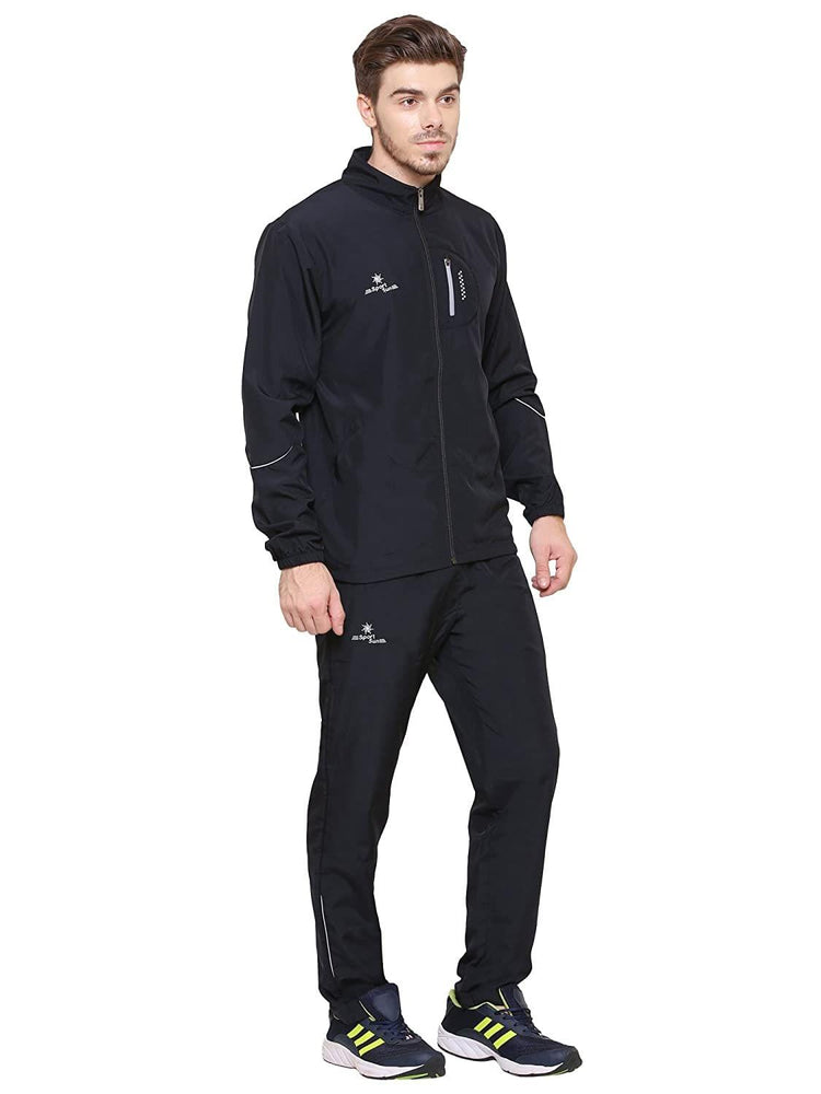 Sport Sun Micro Poly Black Track Suit for Men