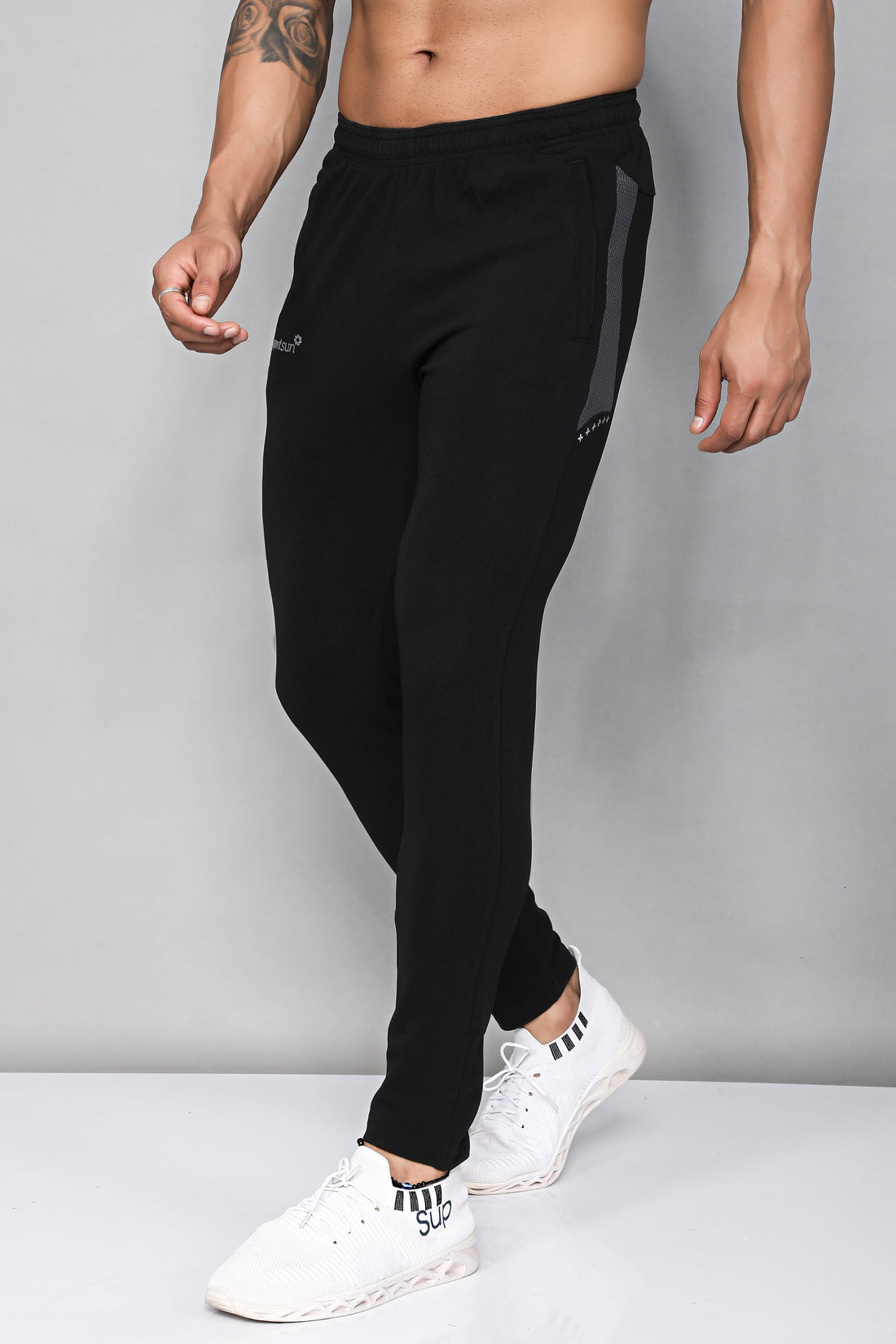 Buy HERE&NOW Men Grey & Black Printed Track Pants - Track Pants for Men  16040262 | Myntra
