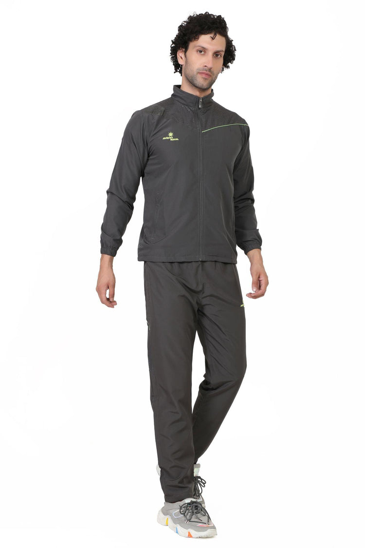 Sport Sun Micro Poly Dark Grey Track Suit for Men