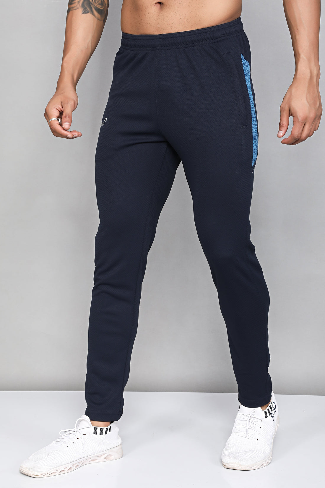 Women's Blue Side Button Track Pants - SASSAFRAS | Women, Blue fabric, Track  pants