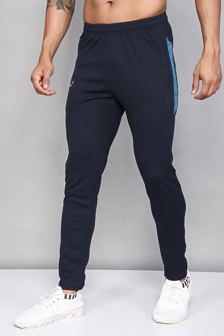 Buy HERE&NOW Men Blue Solid Knitted Track Pants - Track Pants for Men  20192344 | Myntra