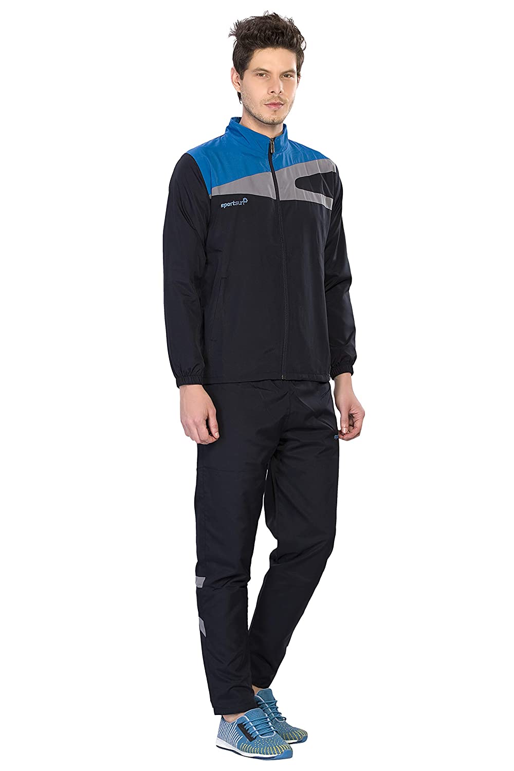 Sport Sun Micro Poly Navy Blue Track Suit for Men