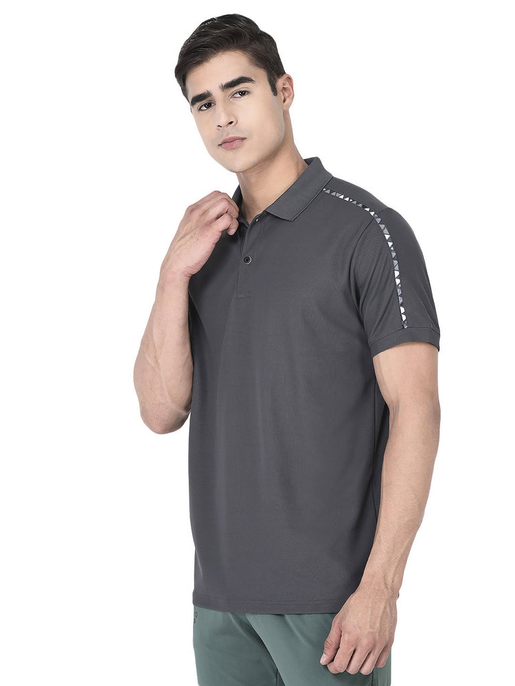 Sport Sun Max Polo Plus Dark Grey T-shirt for Men