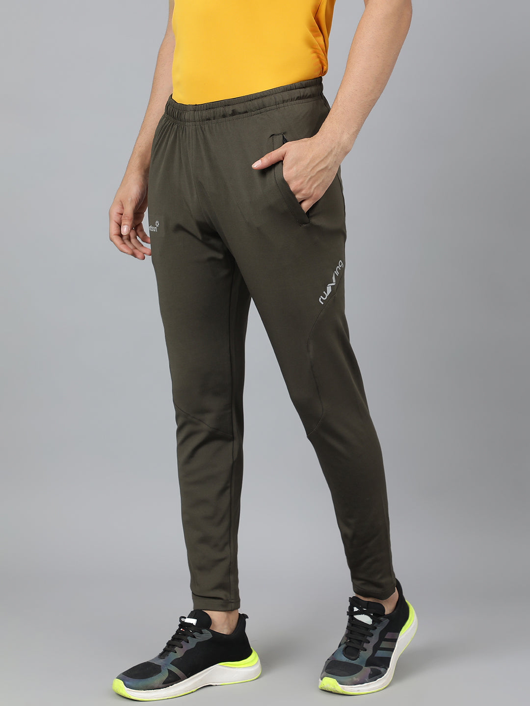 Sport Sun Solid Men Olive Pro Track Pant