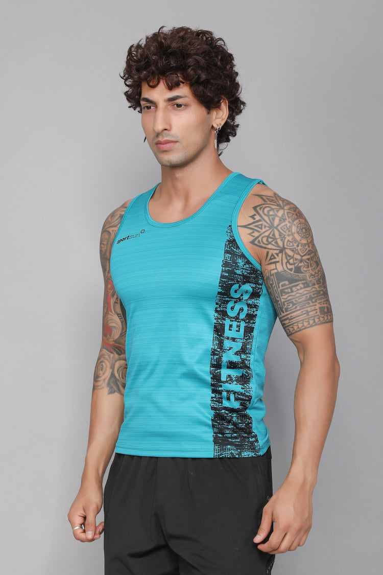 Sport Sun Sea Green Fitness Vest/Sando for men