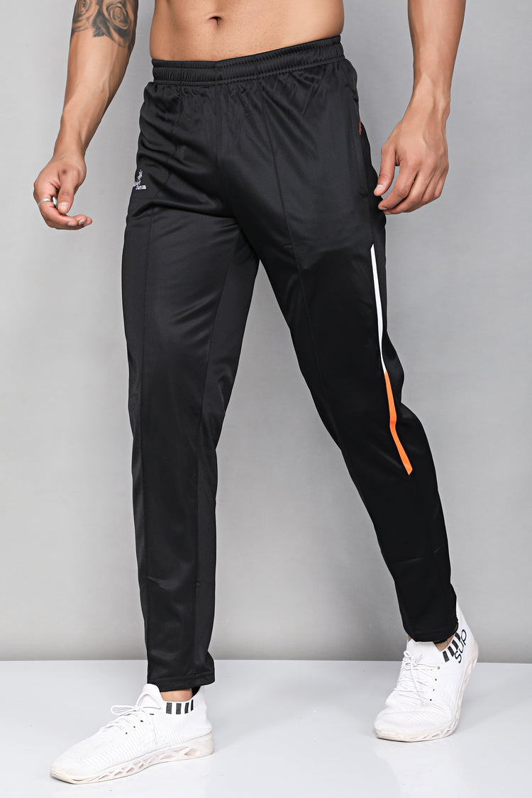 Sport Sun Black Super Poly Track Pant for Men