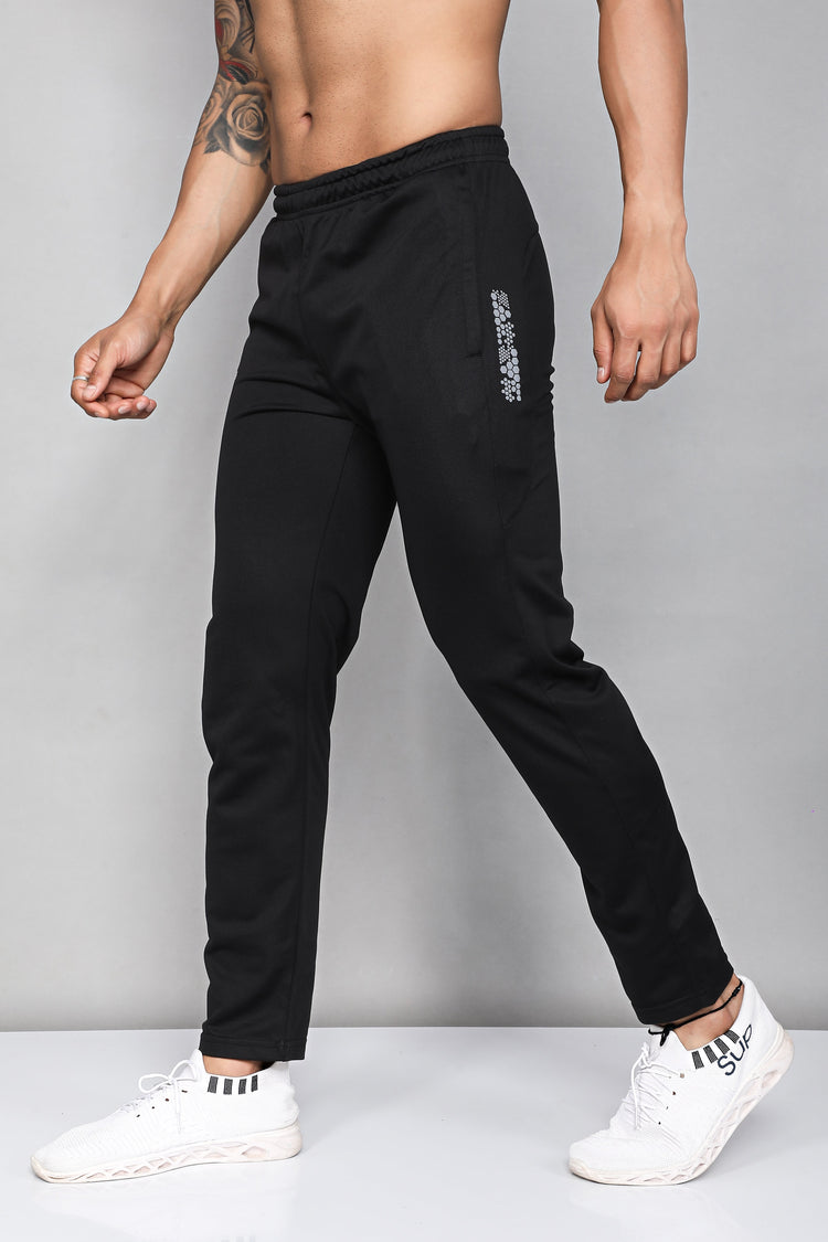 Sport Sun Dry Fit Black Track Pant for Men