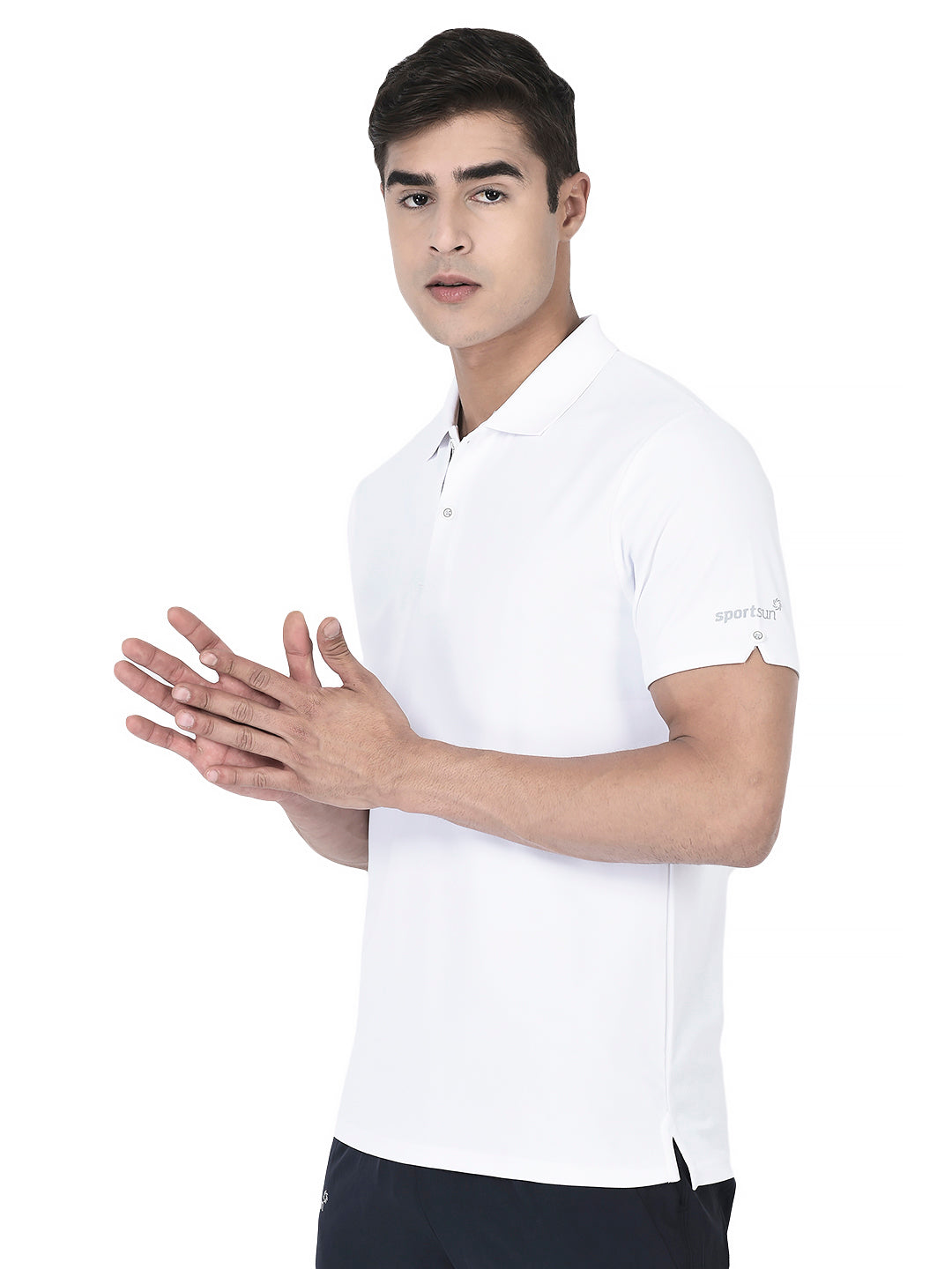 Sport Sun Max Polo White T-Shirt For Men