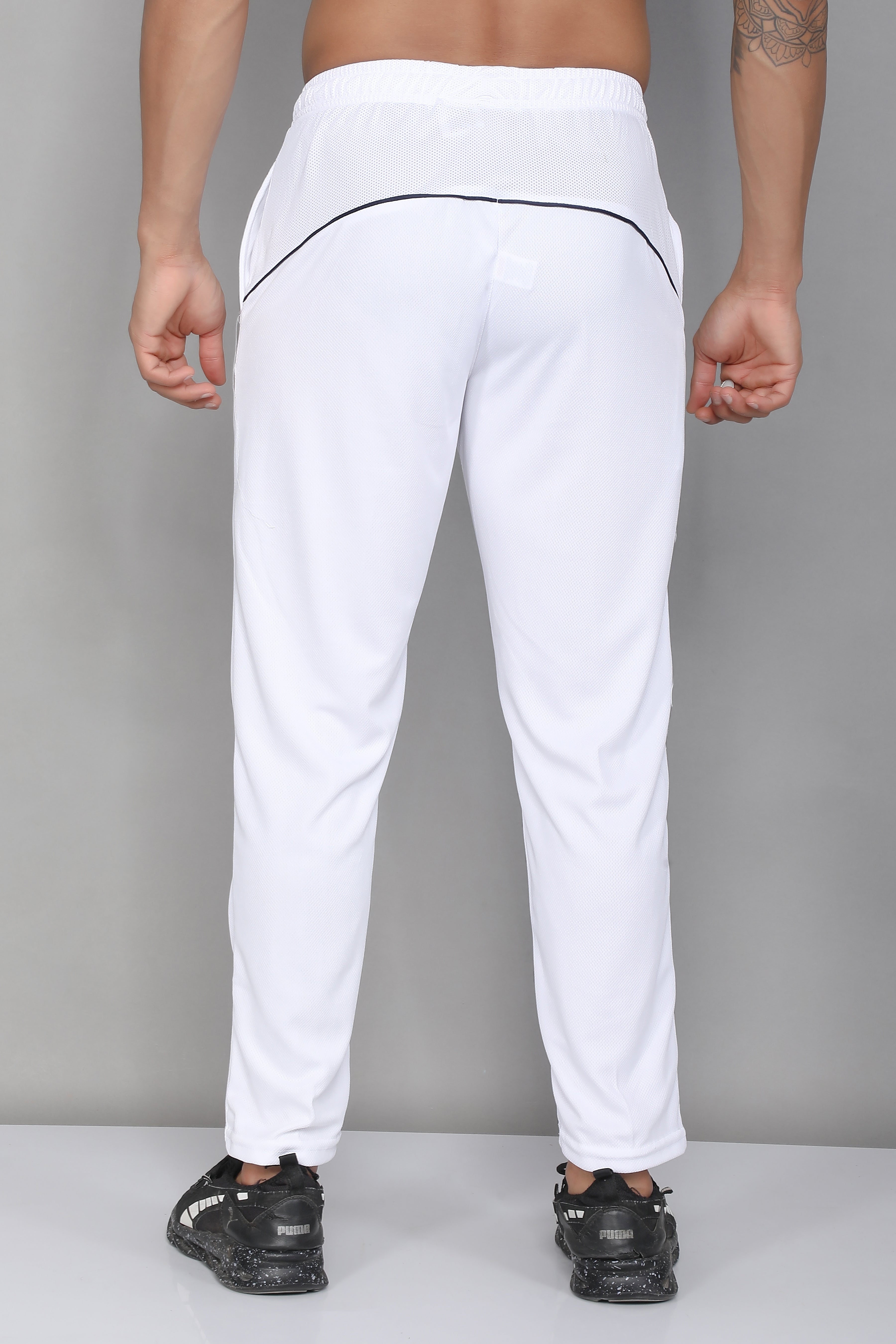 White Cricket Track Pant