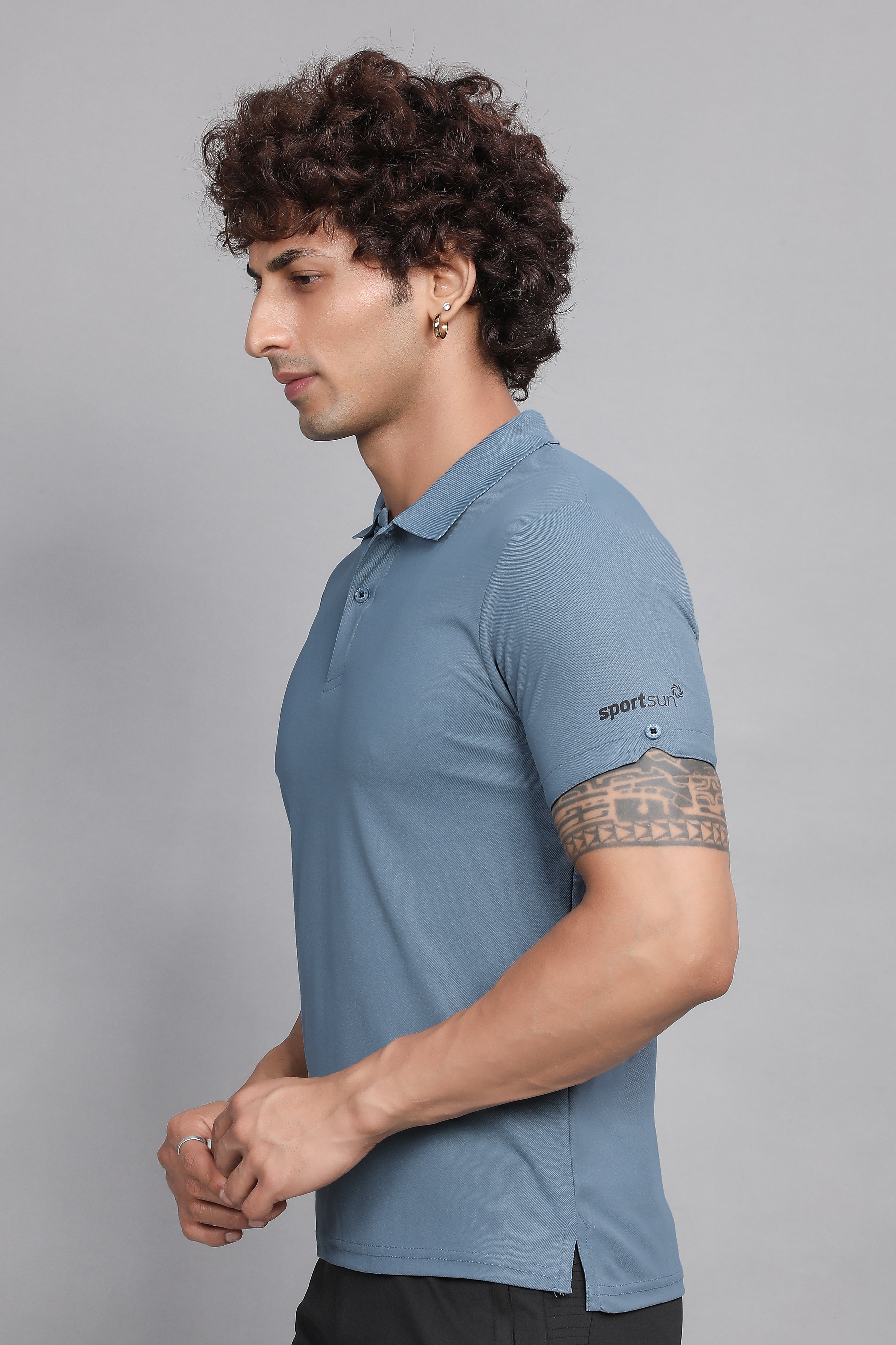 Sport Sun Max Polo Ice Blue T-shirt for Men