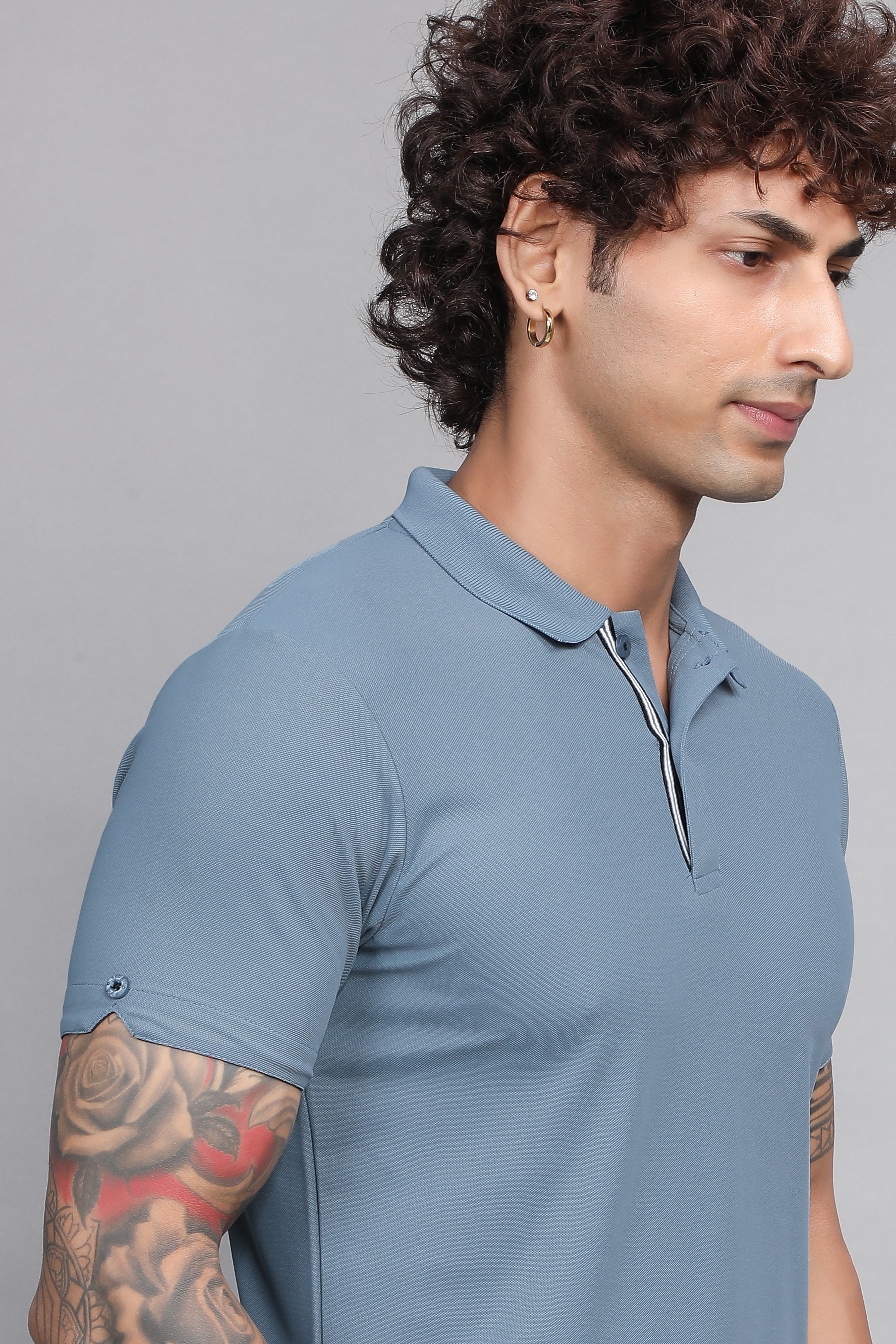 Sport Sun Max Polo Ice Blue T-shirt for Men