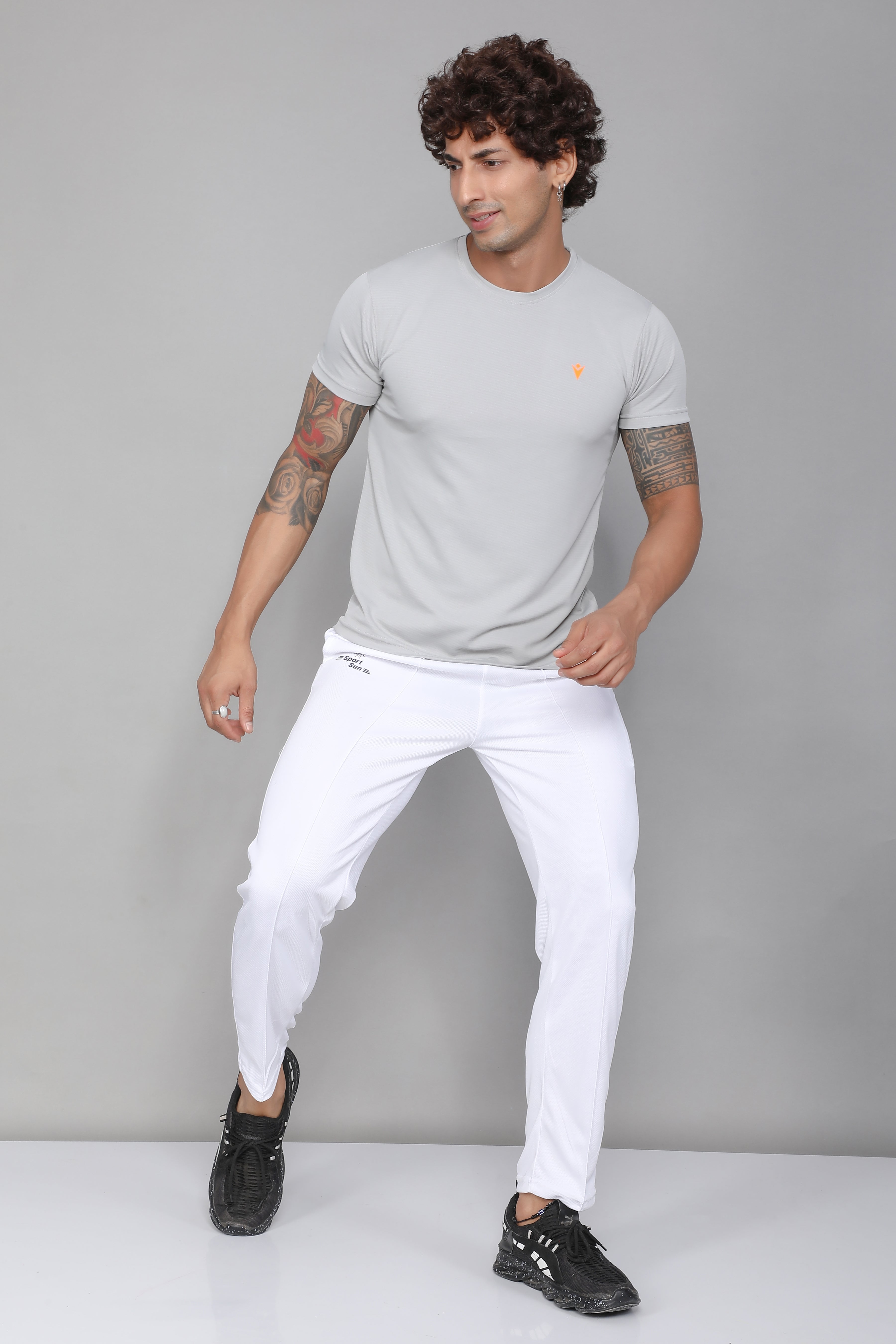 White Cricket Track Pant