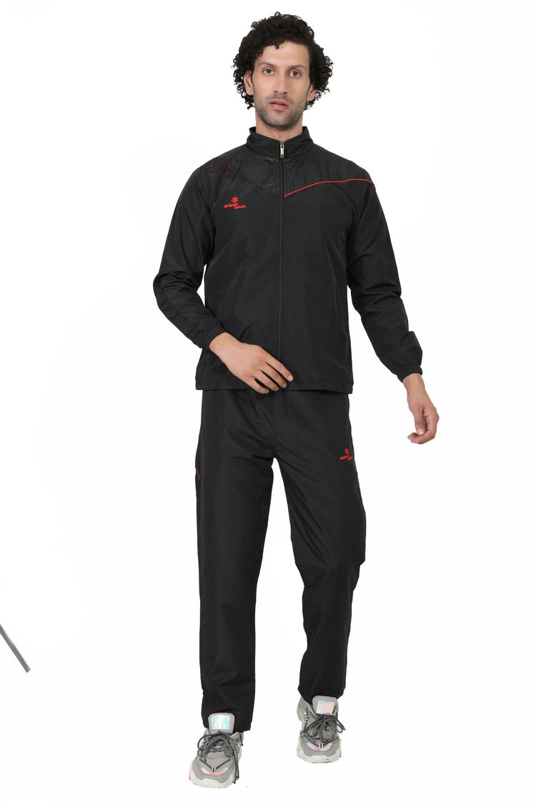 Sport Sun Micro Poly Black Track Suit for Men